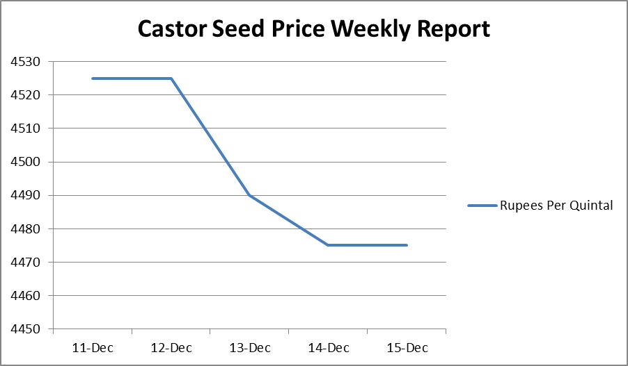 castor seed prices - dec 11-15, 2017